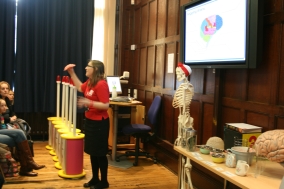 The ‘Boggling Brains’ show was brought to the event by Alice Barber from At-Bristol Science Centre
